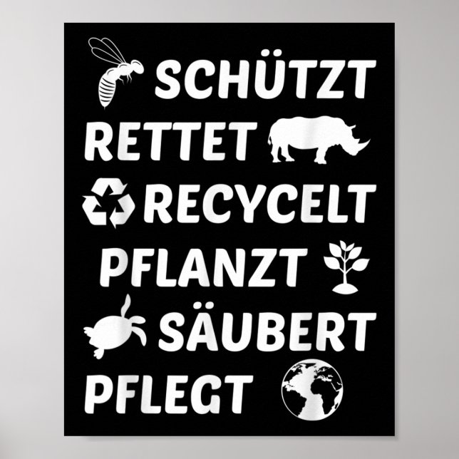 Miljöskydd Återvunnet Klimatskydd Poster (Framsidan)