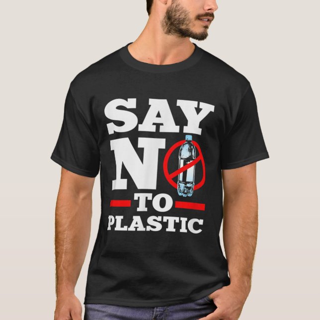 Miljöskydd Klimatskydd Säg Nej T Shirt (Framsida)