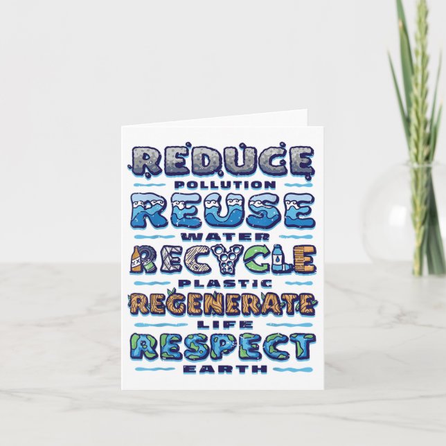 Miljöskydd, miljötänkande, minska kort (Framsida)