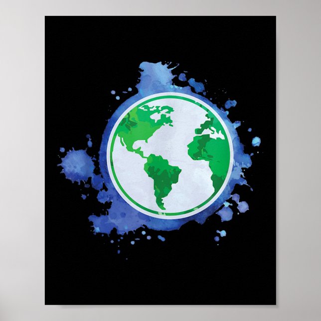 Miljöskydd Spara Earth Planet Recycli Poster (Framsidan)