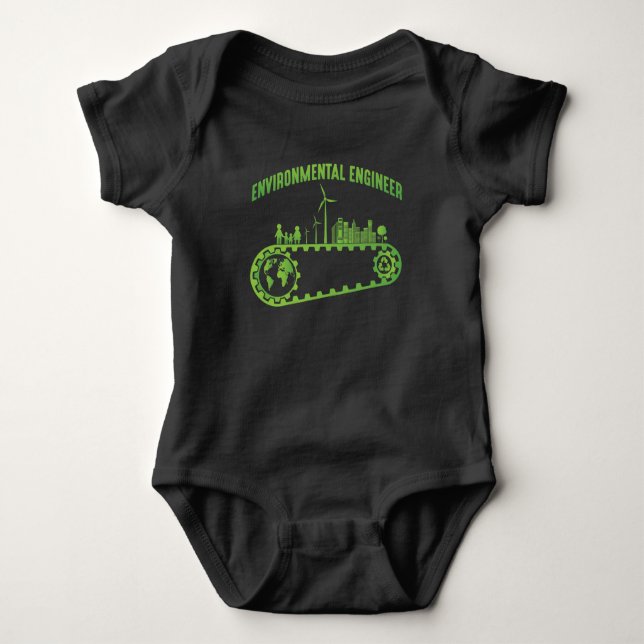 Miljöteknik i Ingenjör T Shirt (Framsida)