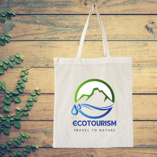 Miljöturism - Logotypen Nature Mountain Vatten Tygkasse