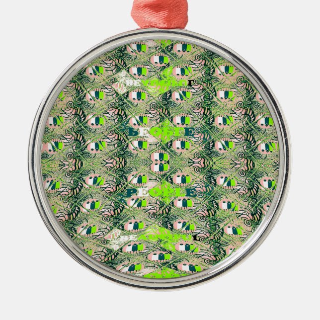 Miljövänlig Afrika Motif - Naturinspirerad afrikan Julgransprydnad Metall (Framsidan)