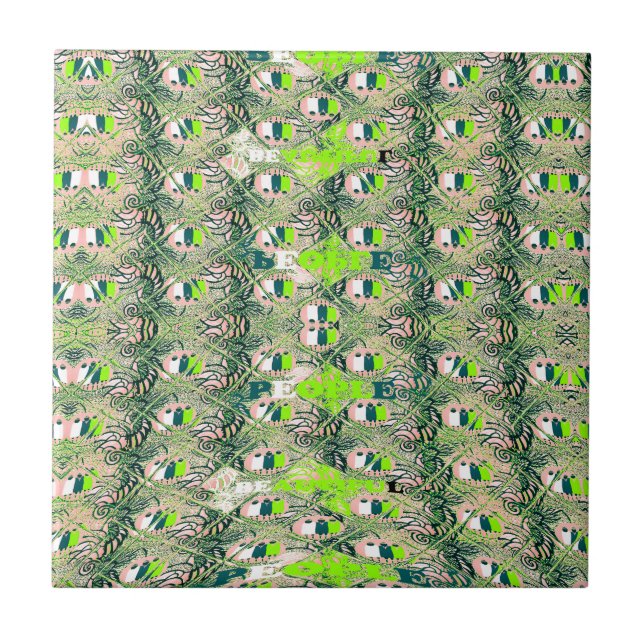 Miljövänlig Afrika Motif - Naturinspirerad afrikan Kakelplatta (Framsidan)