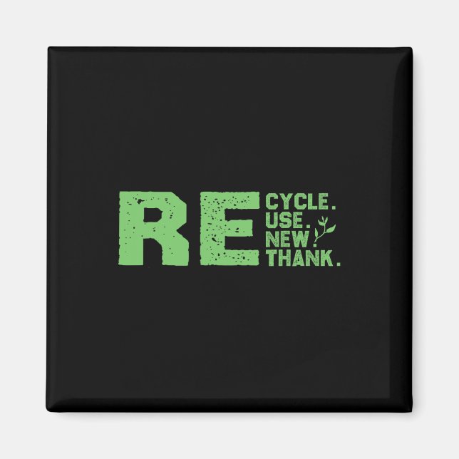 Miljövänlig Återvinna för design Magnet (Framsidan)