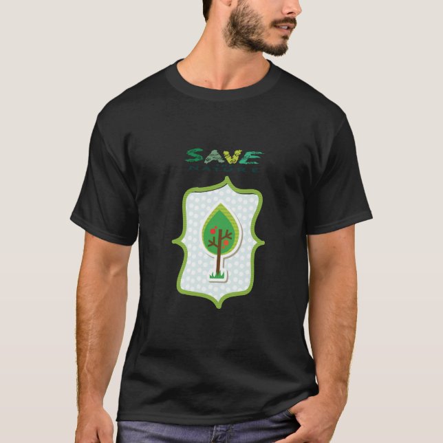 Miljövänlig Evergreen-design T Shirt (Framsida)