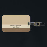 Miljövänlig färg för Travel älskare Bagagebricka<br><div class="desc">Kute minimalistisk jordton,  naturlig brun för miljövänliga personer. Ha en trevlig resa!</div>