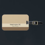 Miljövänlig färg för Travel älskare Bagagebricka<br><div class="desc">Kute minimalistisk jordton,  naturlig brun för miljövänliga personer. Ha en trevlig resa!</div>