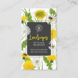 Miljövänlig Gräsmatta-vård Dandelion & Bees Visitkort