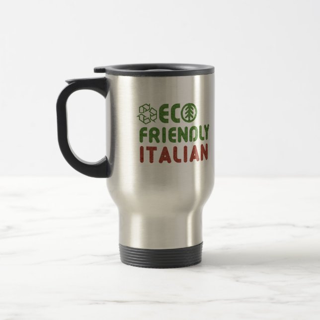 Miljövänlig italiensk återanvändbar mugg i rostfri (Vänster)