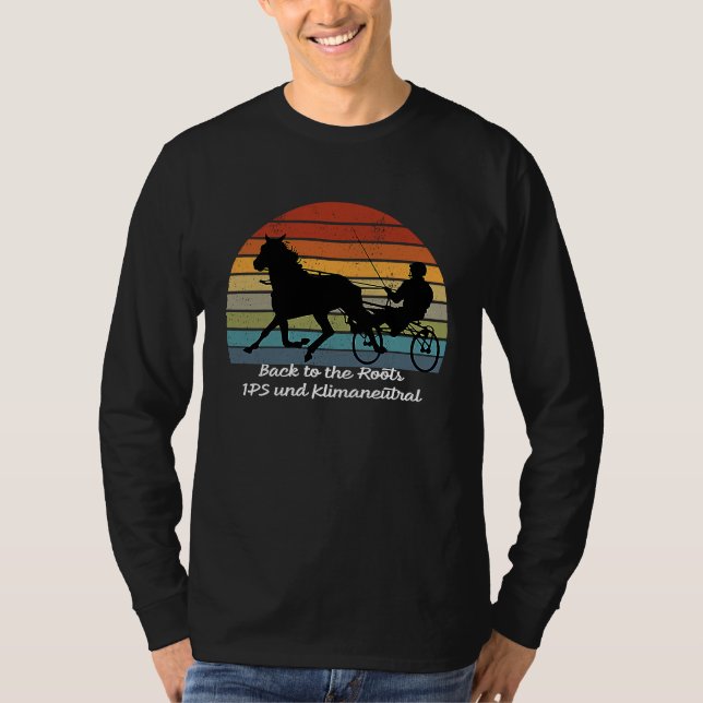 Miljövänlig körning ridning och vagn t shirt (Framsida)