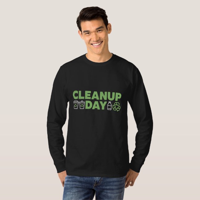Miljövänlig städdag t shirt (Hel framsida)