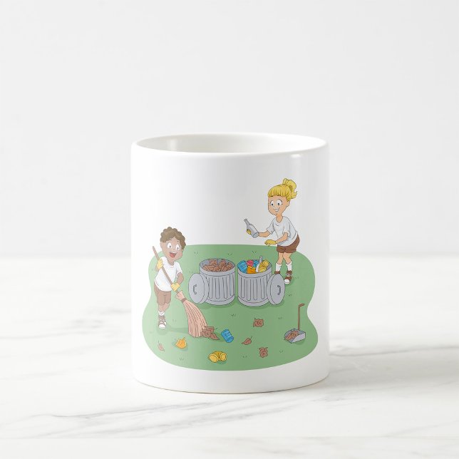 Miljövänliga barn Städning återvinning av campingp Kaffemugg (Skapare uppladdad)