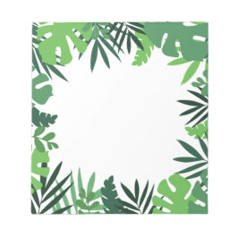 Miljövänliga handflatan-löv, tropisk djungelvall anteckningsblock