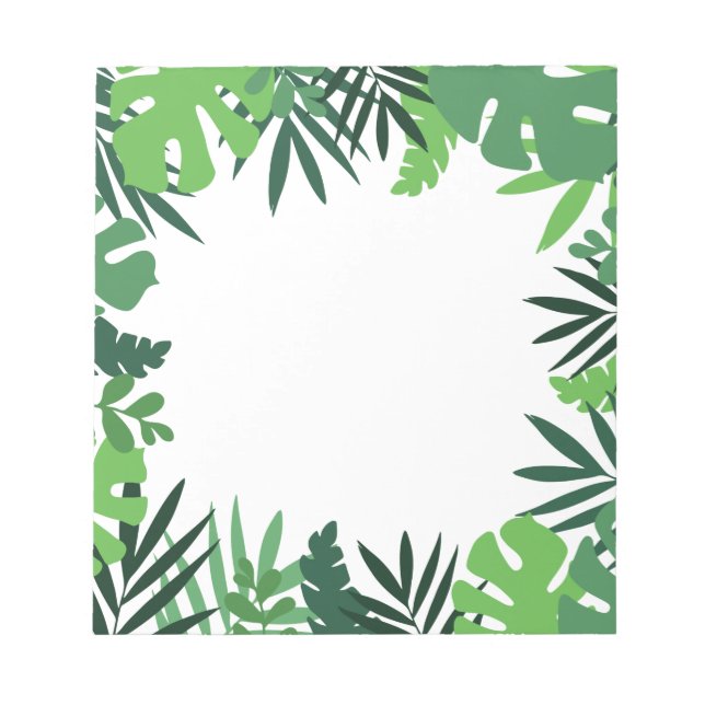 Miljövänliga handflatan-löv, tropisk djungelvall anteckningsblock (Framsida)