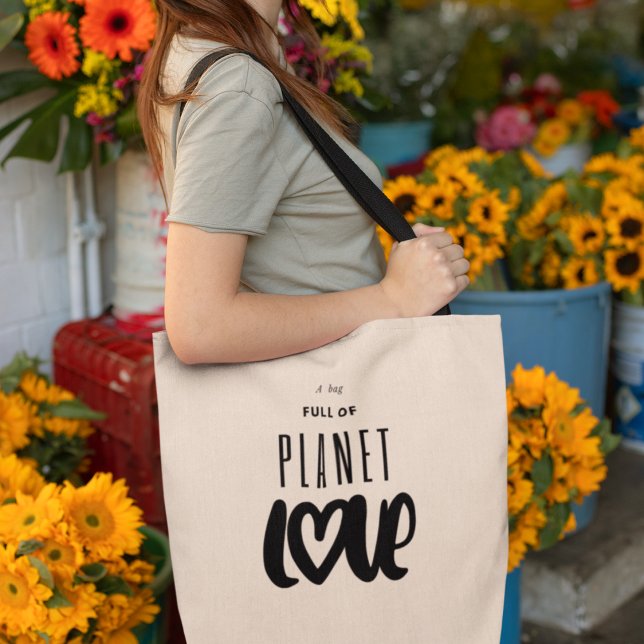 Miljövänliga jordadvokater i planeten Kärlek Tygkasse (Shop now and spread the message of planet love!)