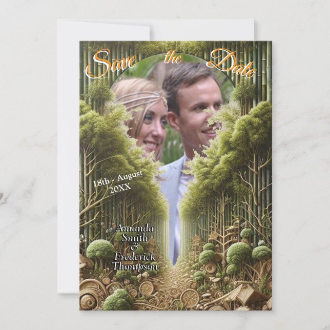 Miljövänliga trädgårdar och Byggnad i Harmony Inbjudningar (Framsida)