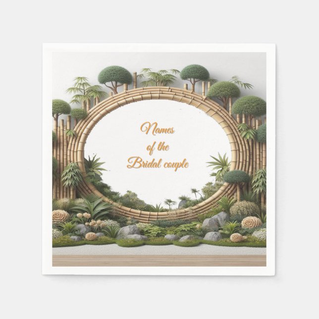 Miljövänliga trädgårdar och Byggnad i Harmony Pappersservett (Framsidan)