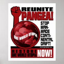 Miljövänlighet - Reunite Pangea!: Protest Poster