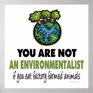 Miljövänligt = Vegan, Vegetarian Poster