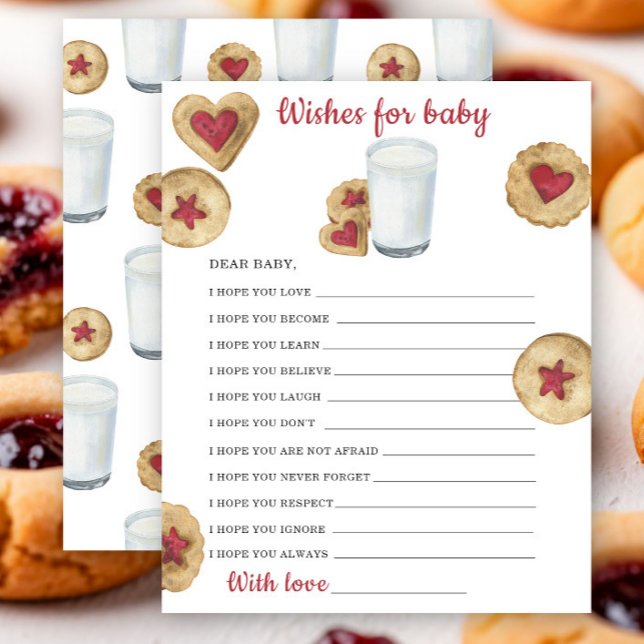 Milk and cookies baby shower - wishes for baby (Skapare uppladdad)
