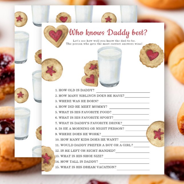 Milk baby shower - Who knows daddy best game  (Skapare uppladdad)