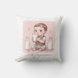 Milk Connoisseur Baby Boy Print Nursery Kudde