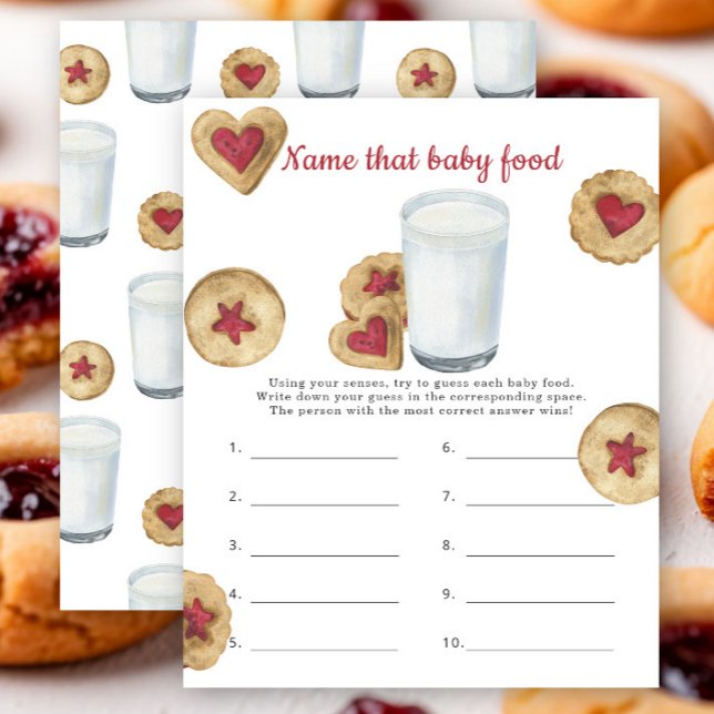 Milk Cookies baby shower Name that baby food game (Skapare uppladdad)