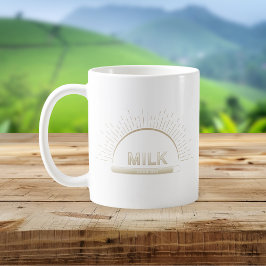 Milk Good Day Neutral Minimal Mug Kaffemugg