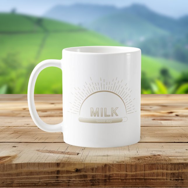 Milk Good Day Neutral Minimal Mug Kaffemugg (Skapare uppladdad)
