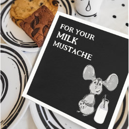 Milk Mustache Mouse First Birthday Pappersservett