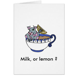 Milk, or lemon ? hälsningskort