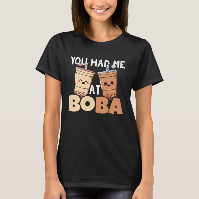 Milk Tea Boba  Bubble Tea Maker T Shirt (Framsida)