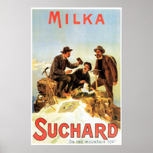 MILKA SUCHARD Swiss Chocolates on Mountain Top Poster