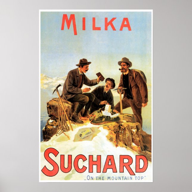 MILKA SUCHARD Swiss Chocolates on Mountain Top Poster (Framsidan)