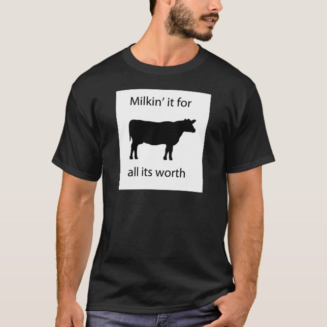 milkin är det för alla det värt t-shirt (Framsida)