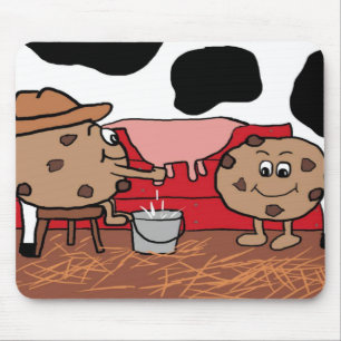 Milkin kakor mjölk och kakadesign musmatta