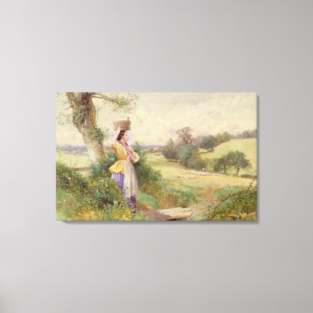 Milkmaid 1860 canvastryck (Framsida)