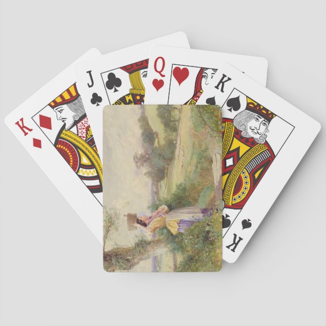 Milkmaid 1860 spelkort (Baksidan)