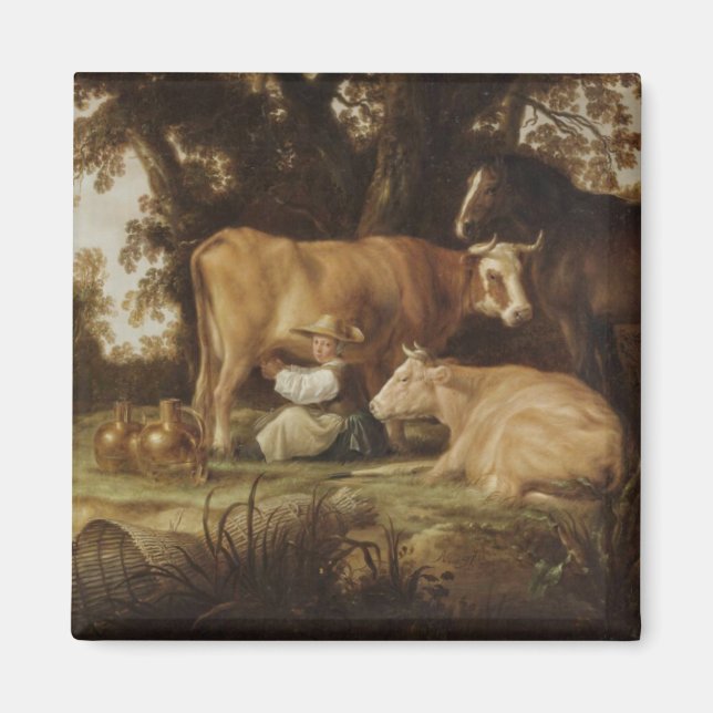 Milkmaid Aelbert Cuyp Magnet (Framsidan)