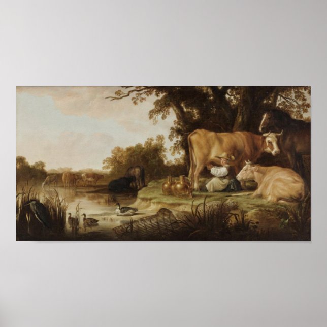 Milkmaid Aelbert Cuyp Poster (Framsidan)