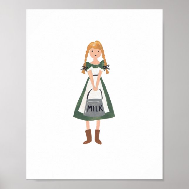 Milkmaid Art Print Poster (Framsidan)