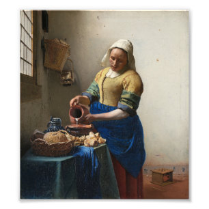Milkmaid av Johannes Vermeer Fototryck
