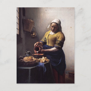 Milkmaid av Johannes Vermeer Vykort