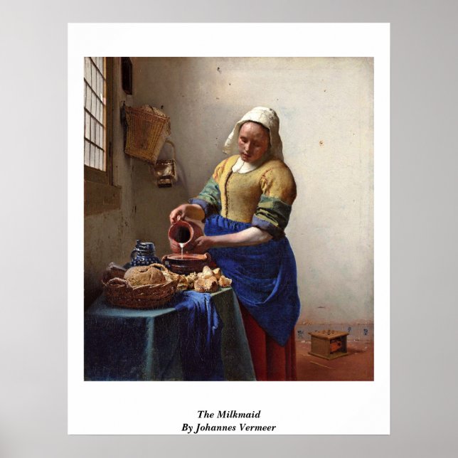 Milkmaid. från Johannes Vermeer Poster (Framsidan)