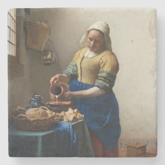 Milkmaid Johannes Vermeer Underlägg Sten