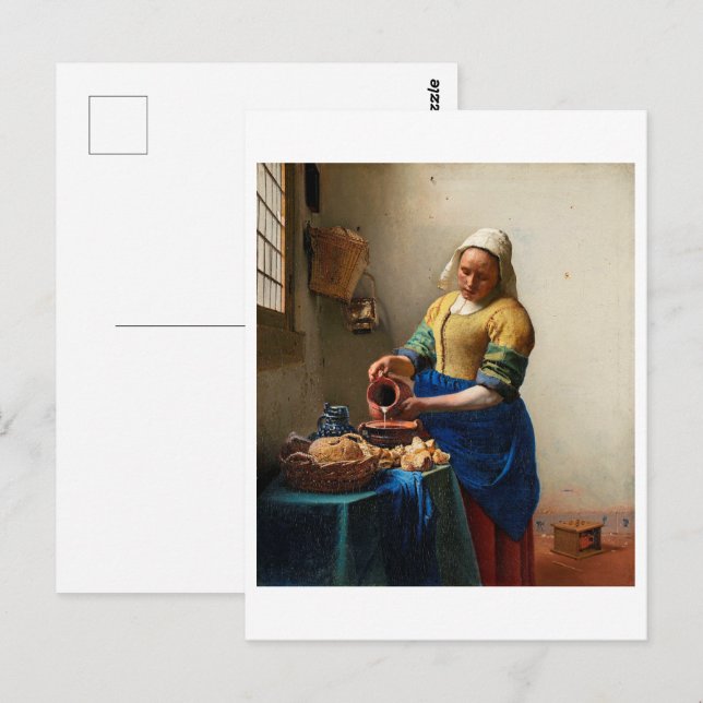 Milkmaid | Johannes Vermeer | Vykort (Fram/baksida)