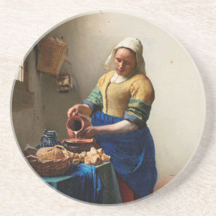 Milkmaid Kitchen Maid av Johannes Vermeer Underlägg
