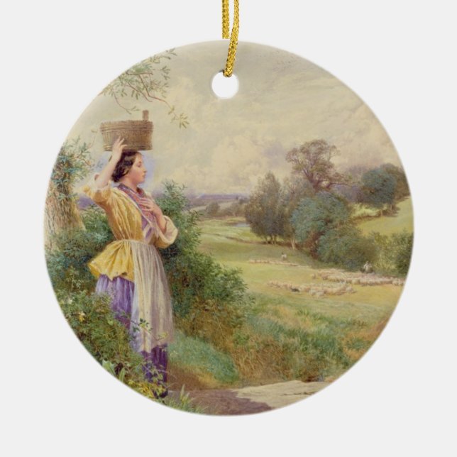 Milkmaiden, 1860 julgransprydnad keramik (Framsidan)