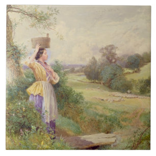 Milkmaiden, 1860 kakelplatta